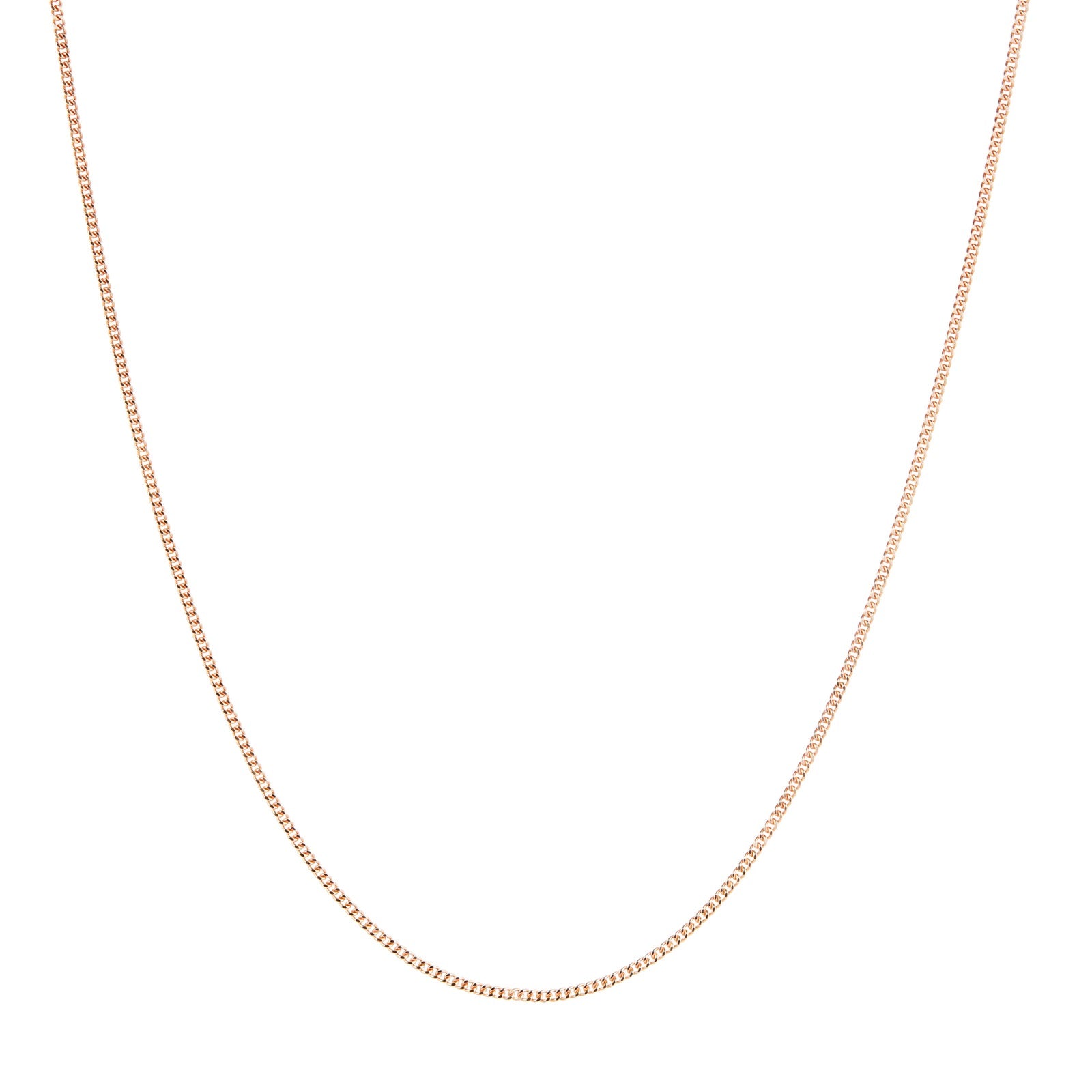 Sterling Silver Rose Gold Plated 60 Trace Chain