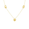 9ct Yellow Gold Tidal Pebble Station Necklace