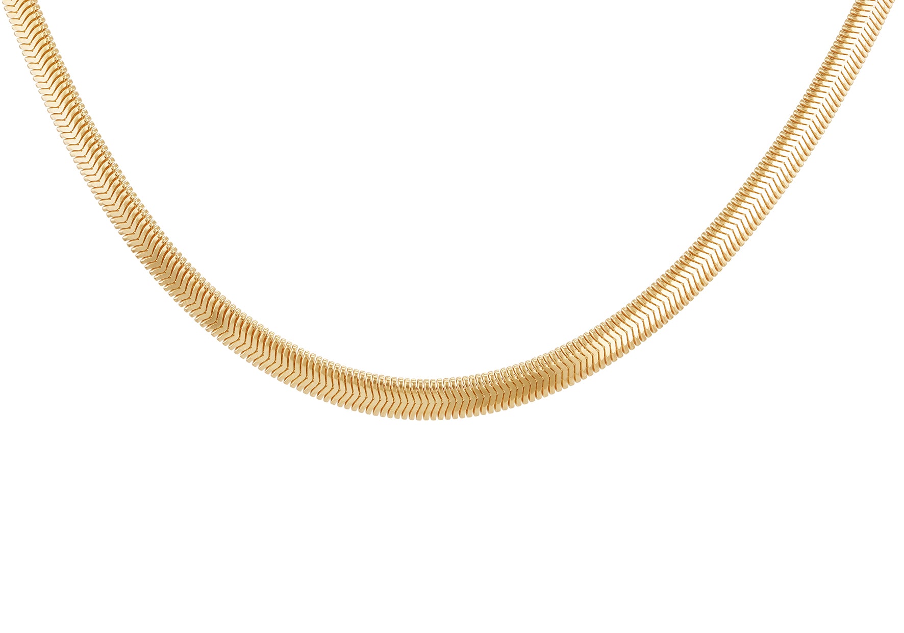 9ct Yellow Gold Flat Satin Snake Chain