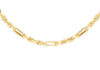 9ct Yellow Gold Diamond Cut Knot Rope Links Chain