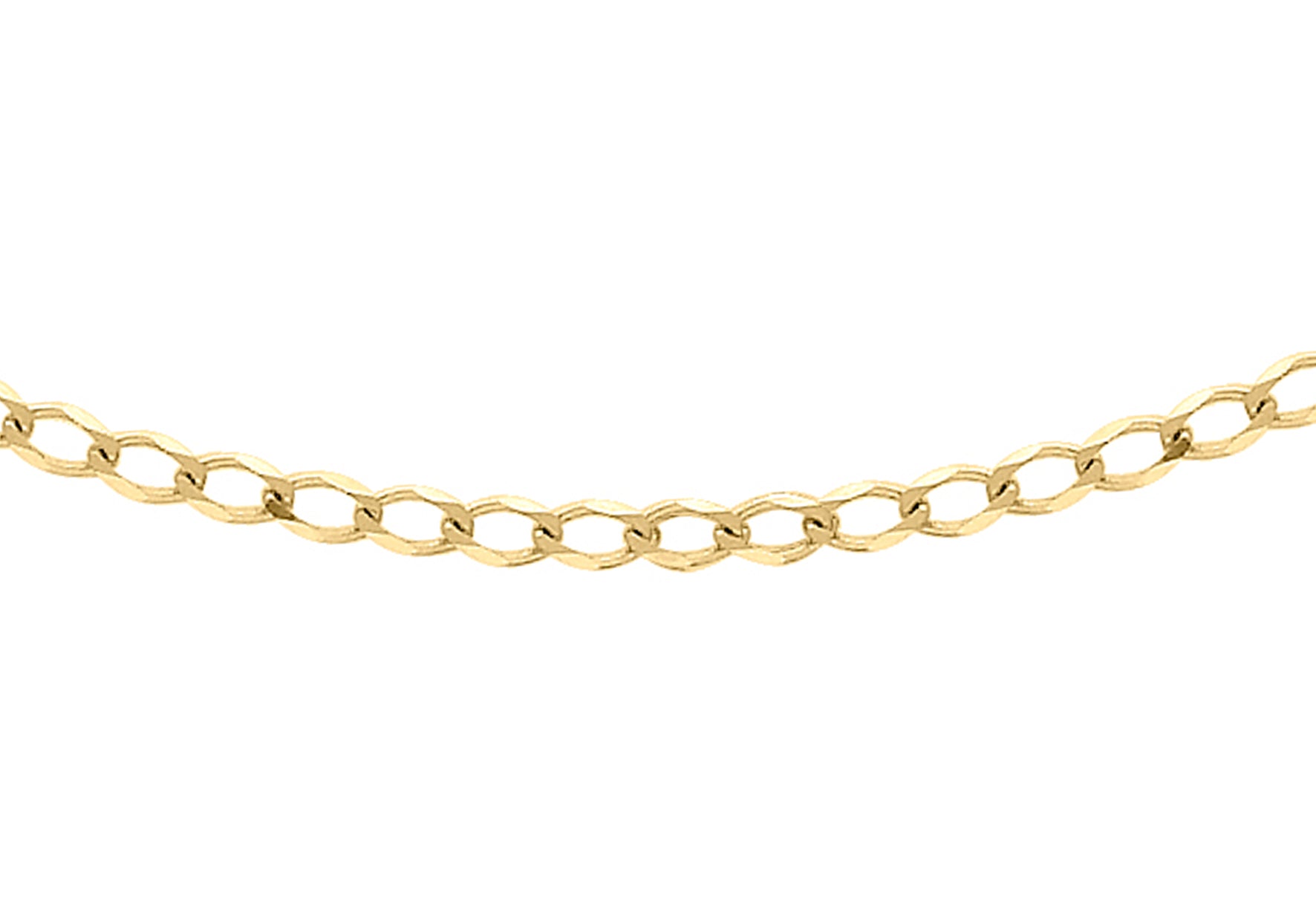 9ct Yellow Gold 40 Flat Curb Chain