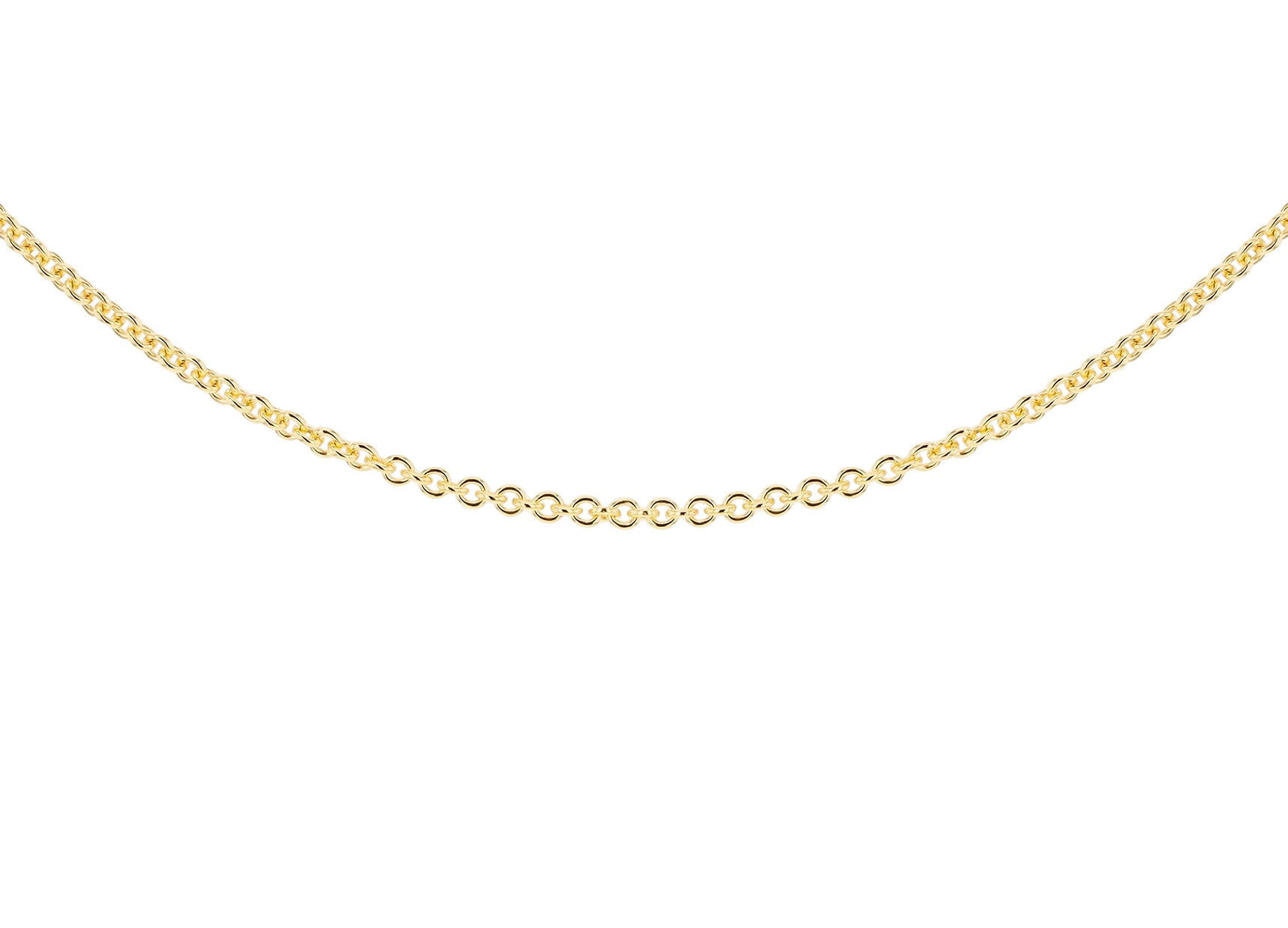 9ct Yellow Gold Trace Slim Adjustable Chain