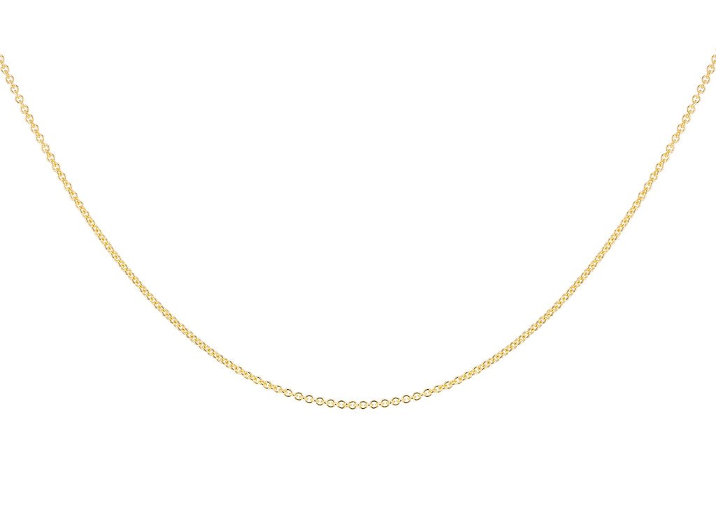 9ct Yellow Gold Trace Slim Adjustable Chain