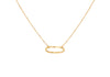 9ct Yellow Gold Diamond Cut Oval Paper Twist Necklace