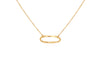 9ct Yellow Gold Diamond Cut Oval Paper Twist Necklace