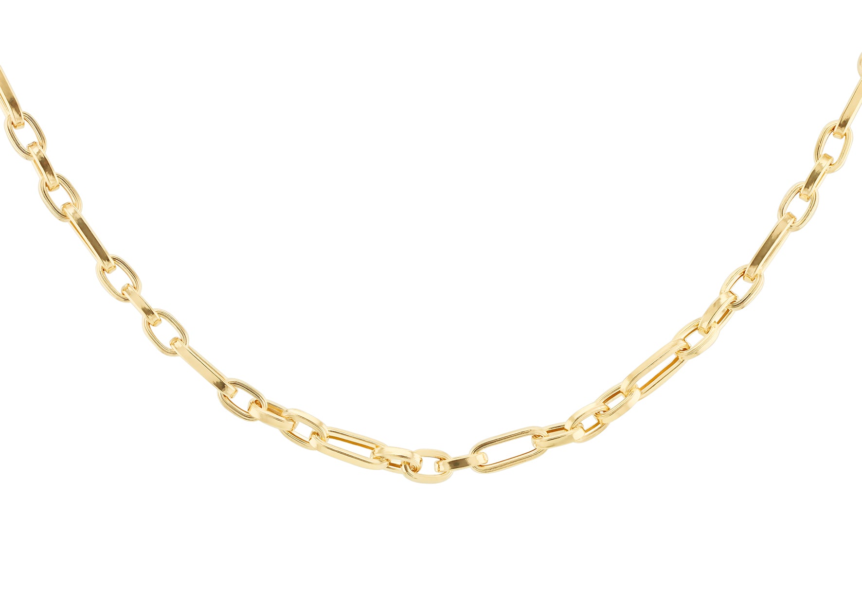 9ct Yellow Gold Fancy Lobster Links Chain