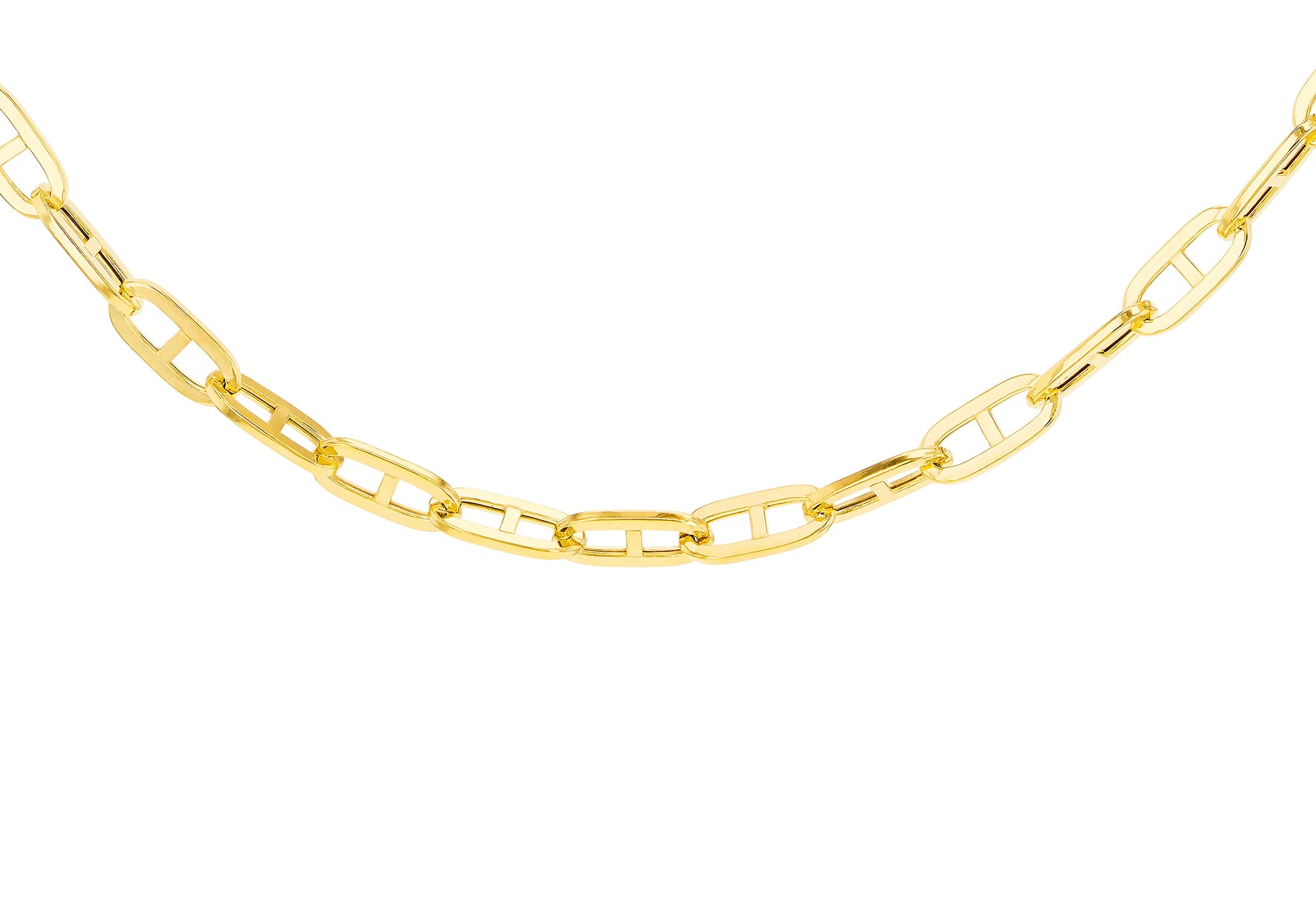 9ct Yellow Gold Square Links Chain