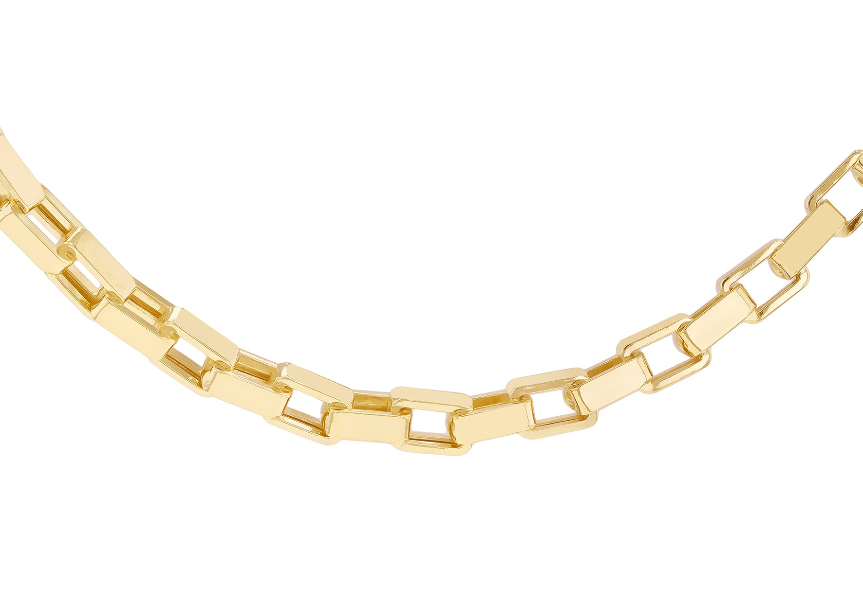 9ct Yellow Gold 90 Square Paper Chain