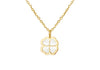 9ct Yellow Gold Mother Of Pearl Clover Petal Necklace