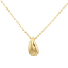 9ct Yellow Gold Falling Teardrop Raindrop Pendant Trace Chain Necklace
