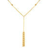 9ct Yellow Gold Round Drop Mirror Station Necklace