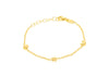 9ct Yellow Gold Moon Heart Star Charm Baby Bracelet