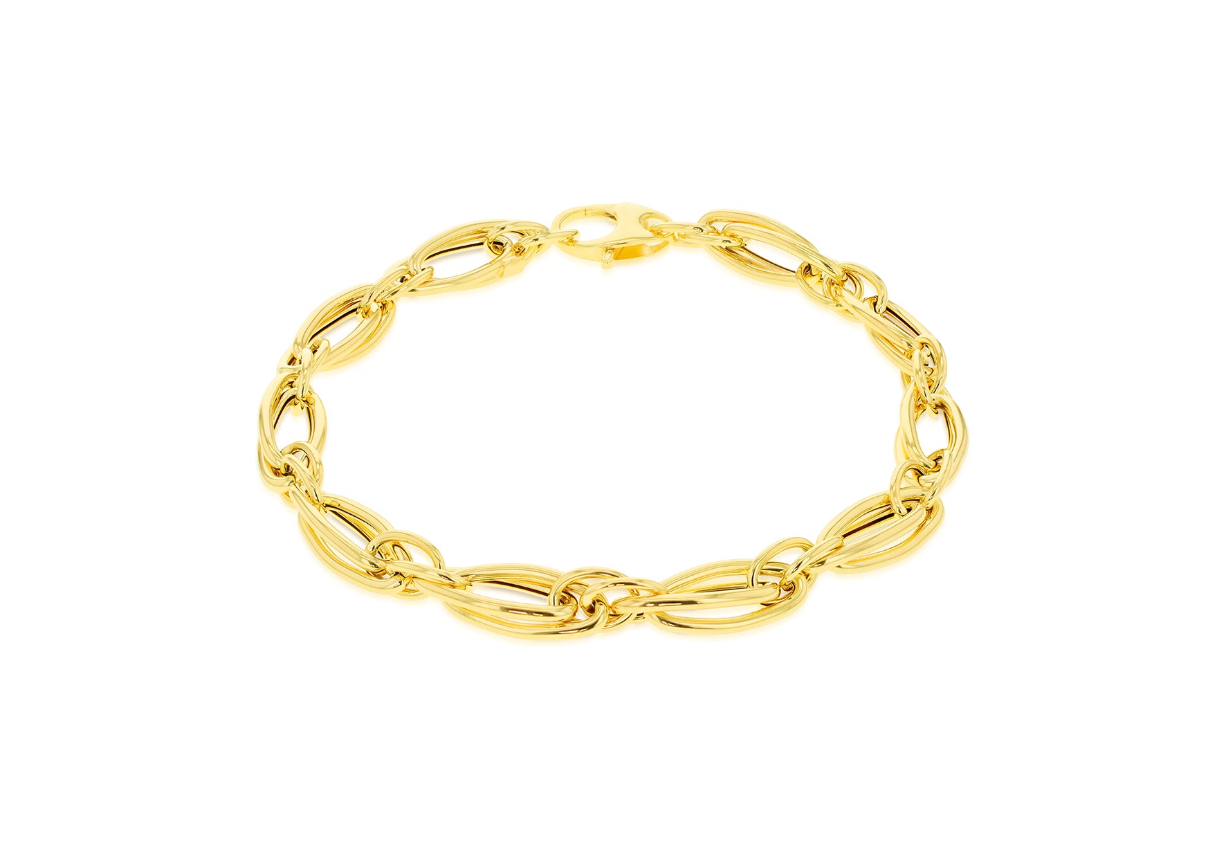 9ct Yellow Gold Oval Twist Curb Chain