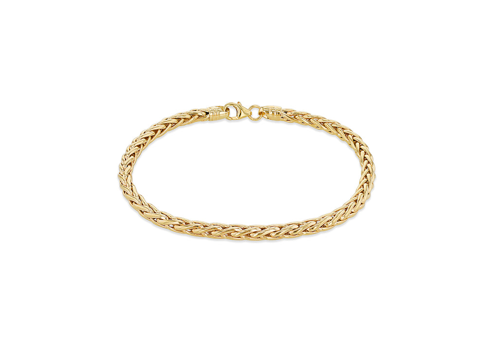 9ct Yellow Gold Wheat Links Bracelet