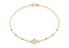 9ct Yellow Gold Mother Of Pearl Clover Ball Bracelet