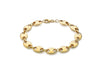 9ct Yellow Gold Puffed Bean Chain Bracelet
