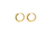 9ct Yellow Gold Striated Groove Huggy Earrings