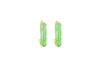 9ct Yellow Gold Green Enamel Twist Hoop Creole Earrings