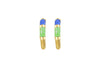 9ct Yellow Gold Blue & Green Glaze Twist Hoop Earrings