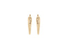 9ct Yellow Gold V Drop Hoop Earrings