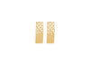 9ct Yellow Gold Diamond Cut Hexagon Huggy Earrings