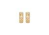 9ct Yellow Quilted Small Hoop Earrings
