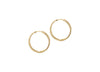 9ct Yellow Gold Quilted Midi Hoop Earrings