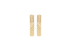 9ct Yellow Gold Quilted Midi Hoop Earrings