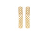 9ct Yellow Gold Quilted Large Hoop Earrings