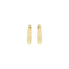 9ct Yellow Gold Diamond-Cut Faceted Hoop Earrings