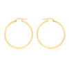 9ct Yellow Gold Bevelled Large Hoop Earrings