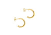 9ct Yellow Gold Double Tube Half Hoop Earrings
