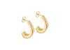 9ct Yellow Gold Curved Stud Earrings