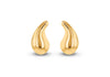 9ct Yellow Gold Flat Back Teardrop Stud Earrings