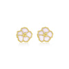 9ct Yellow Gold Mother of Pearl Blossom Stud Earrings