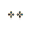 9ct Yellow Gold Paua Shell Clover Stud Earrings