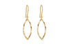 9ct Yellow Gold Marquis Hook Drop Earrings