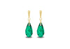 9ct Yellow Gold Green Swarovski Crystal Drop Earrings