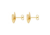 9ct Yellow 0.03ct Diamond Flower Bloom Stud Earrings