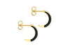 9ct Yellow Gold 0.90ct Diamond Half Moon Stud Earrings