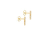 9ct Yellow Gold White Zirconia Star Stud Earrings