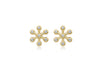 9ct Yellow Gold White Zirconia Star Stud Earrings