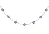 9ct White Gold Amethyst & Citrine Flower Necklace