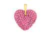 9ct Yellow Gold Pink Crystal Heart Pendant