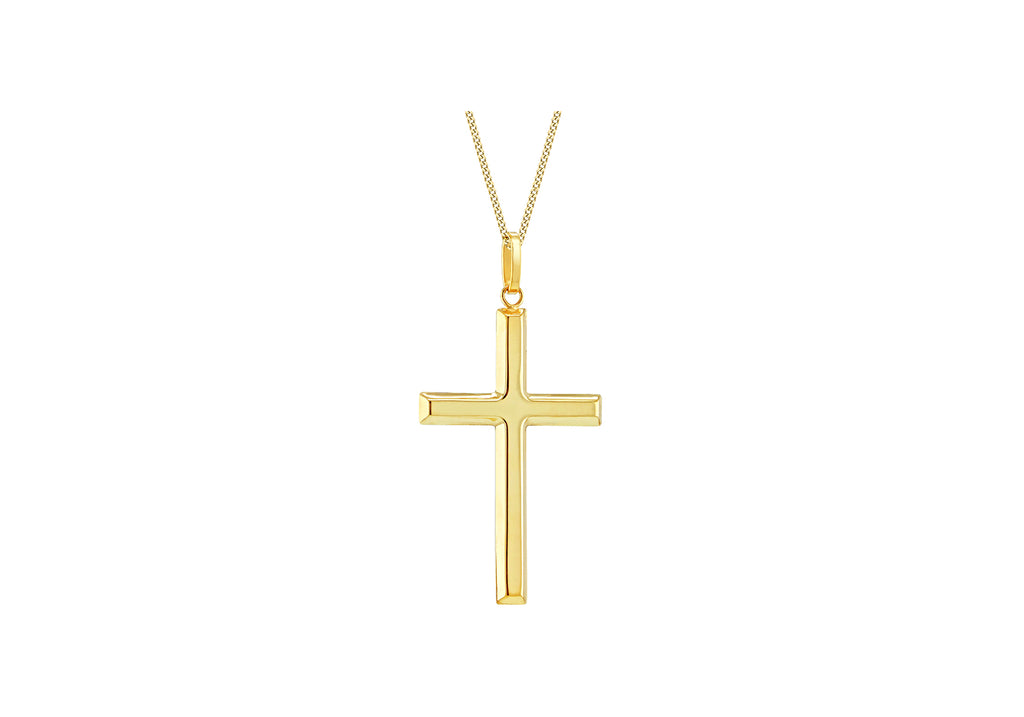 9ct Yellow Gold Crucifix Cross Pendant