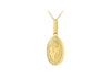 9ct Yellow Gold Sacred Heart Oval Pendant