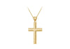 9ct Yellow Gold Bark Cross Pendant