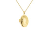 9ct Yellow Gold Flower Etched Oval Locket Pendant