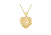 9ct Yellow Gold Engraved Heart Locket Pendant