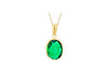 9ct Yellow Gold Green Swarovski Crystal Oval Drop Pendant